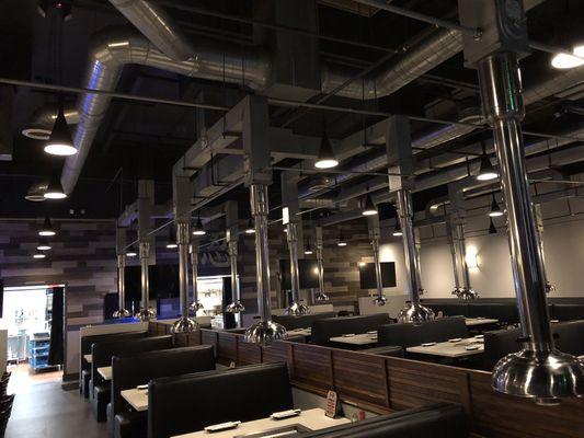 Air ducts at a barbecue restaurant in Westminster, California.