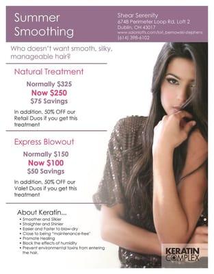 Summer Smoothing Specials!