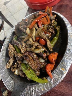 21. Fajitas de Bistec de Res