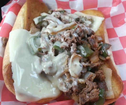 Philly cheese steak sandwich