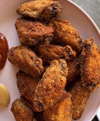 (x2) extra spicy fried chicken wings - $4.50 ea.