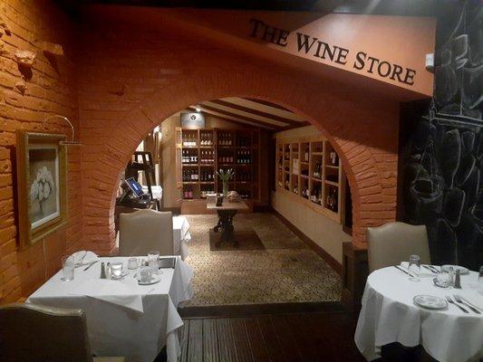 Newly added wine store.