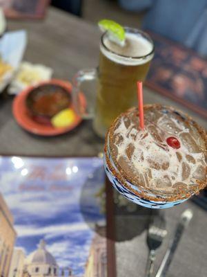 Guava margarita and beer