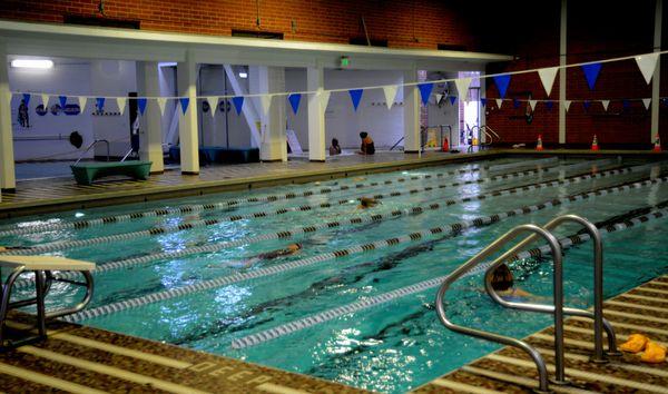 Our iconic lap pool, therapeutic pool, and jacuzzi