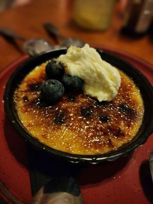 Lavender blueberry creme brulee