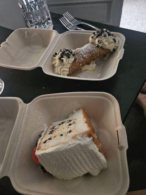 Cassata cake and cannoli