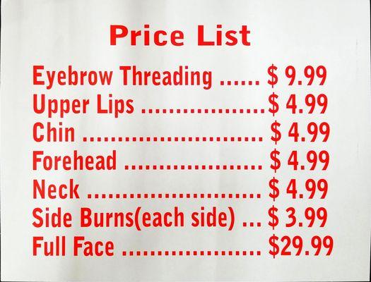 Our Prices!