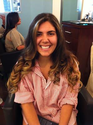 Cheryl did an amazing job on my ombré!!!! Absolutely loved it! And those curls