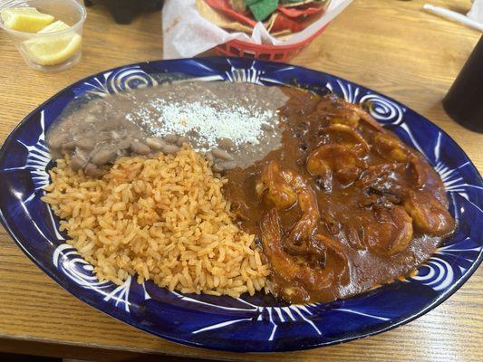 Shrimp a la Diabla Plate