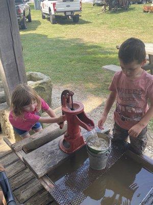 Water pump for kids to play