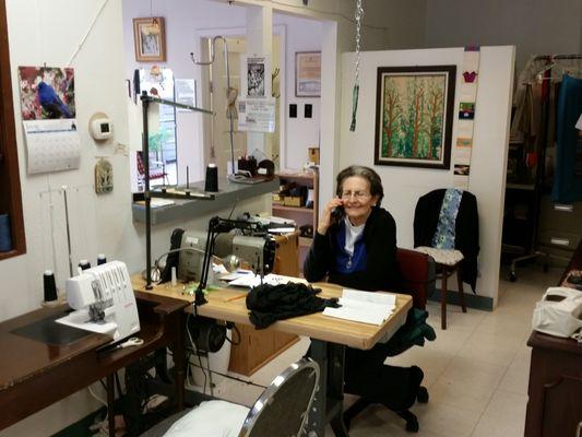 This is Doña Doris, owner and operator of Exclusive Alterations for 30 years.