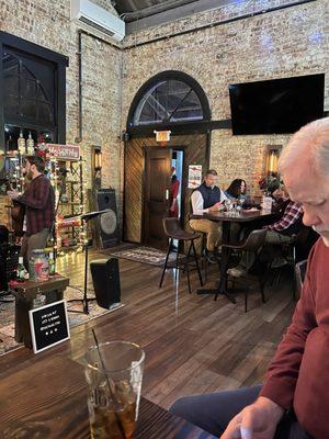 Inside tasting room bar