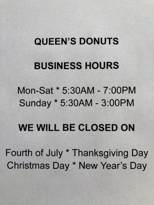 New Business Hours