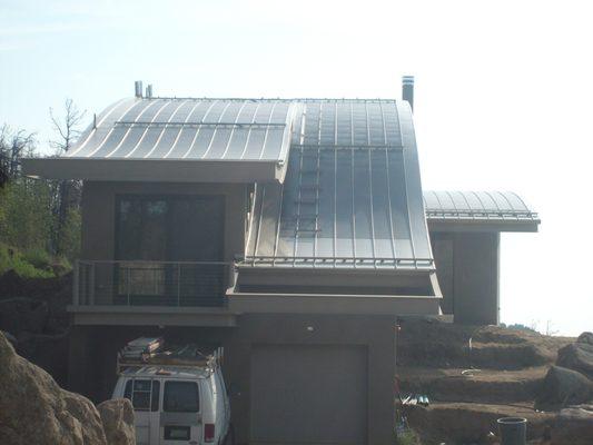 raised seam metal roof and solar