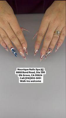 Trending Nail art done by Nouvique Nails Spa #2 in Elk Grove.