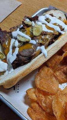 Pit Pulled Beef Sandwich