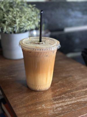 Iced caramel latte