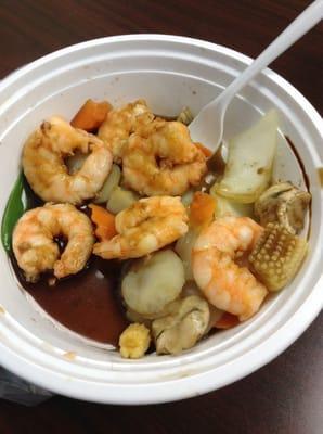 Steamed shrimp & veg - saving the best for last!