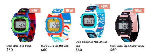 Watches for fun,surf and dive .  Tide watches for fishing and tide.