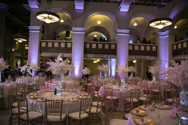 Reception Uplighting by Invincible DJs Sound Systems & Lighting Design