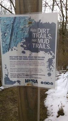 a helpful reminder for caring for the park