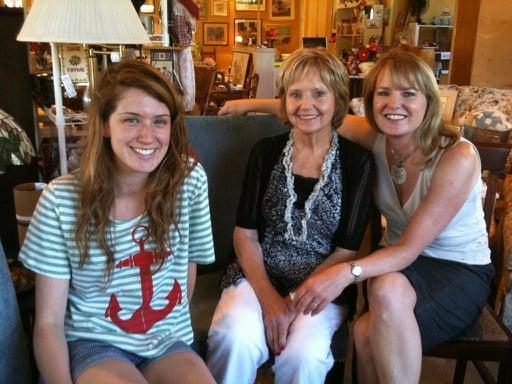 Claire with her Mom and Grandmother, the two Janes!