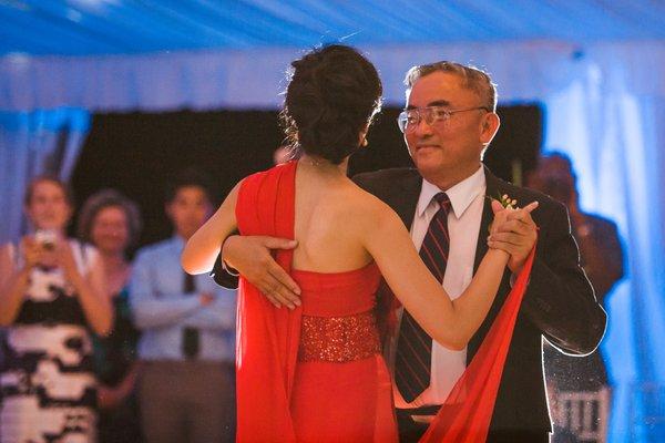 Father/Daughter dance. This dress was so fancy it had a finger attachment sash