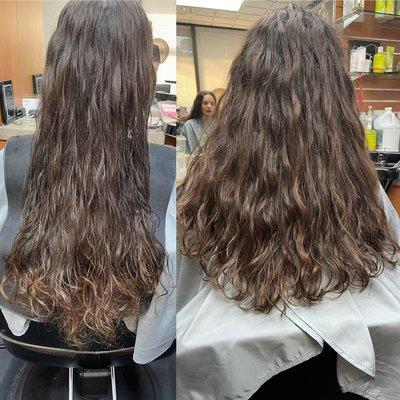 Dry cut for curly hair