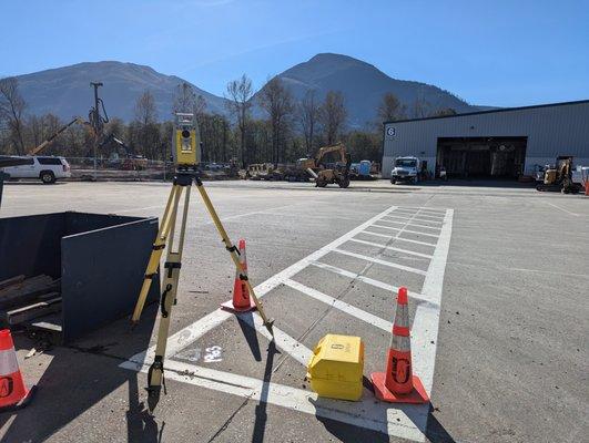 Construction Staking setup for Commercial building