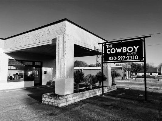 Exterior of The Cowboy Motel, our hotel is a local favorite, hunters, cyclists, motorcyclist, and family goers