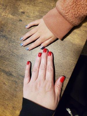 Mine and my daughters manicures