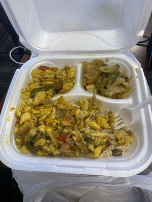 Ackee and Saltfish Dinner Plate.