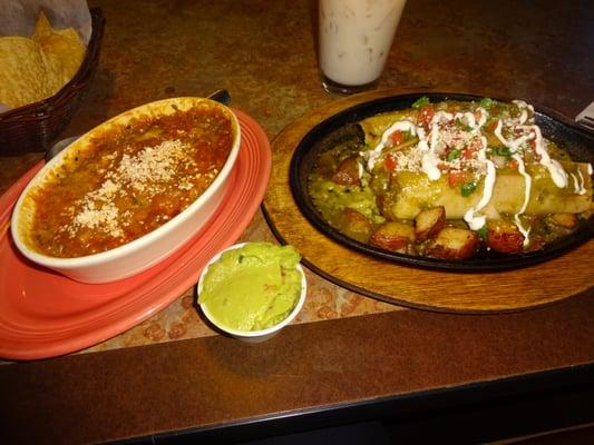 Eggplant Soup and Tamales Calientes