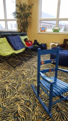 Relaxing areas for the big kids