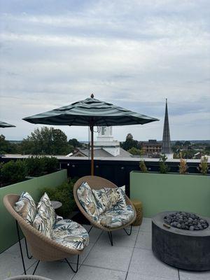 Rooftop view at the bar