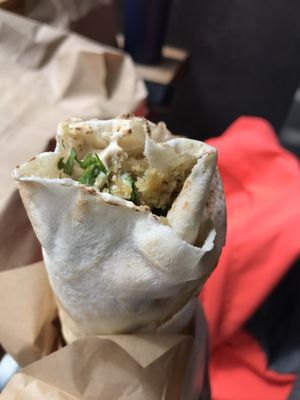 Falafel wrap--too much tahini but good