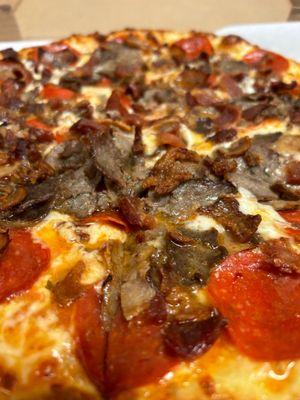 Meat lovers pizza