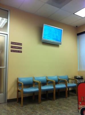 The waiting room. Nice and clean