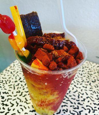 Mangonada with candy