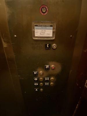 Gold Schindler HT 330A elevator, CVS Pharmacy Peachtree Center