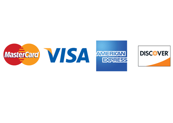 We accept all major credit cards!