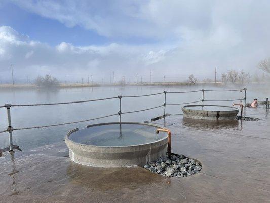 Two hot pools