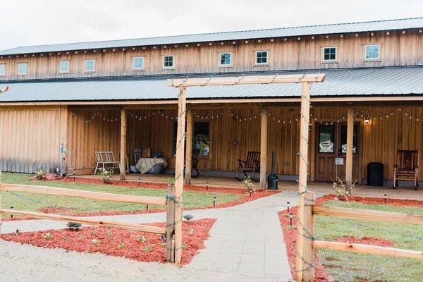 One entrance to the barn