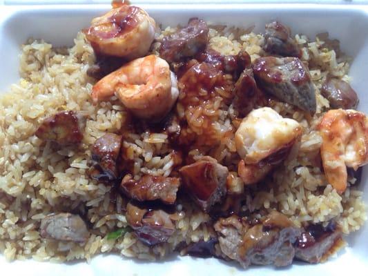 Steak & Shrimp Fried Rice to go.