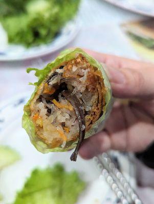 Inside the Vegetarian Egg Roll