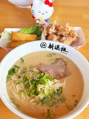 Hakata Ramen + Spring Rolls + Karaage