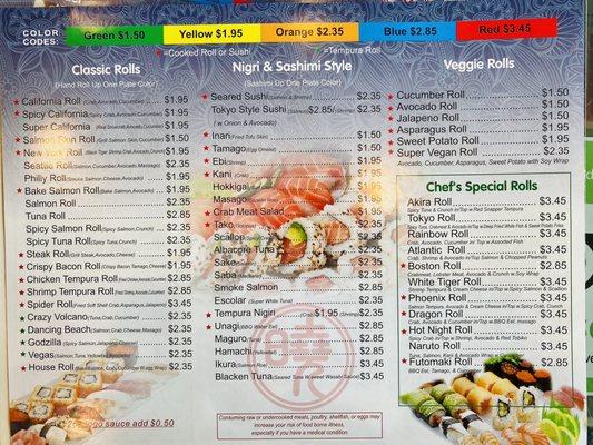 Menu inside