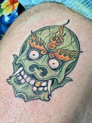 Asian skull tattoo