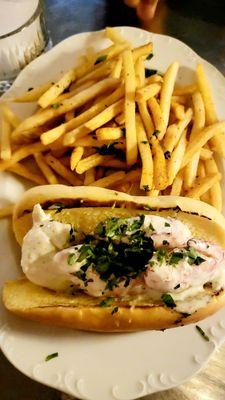 Lobster roll and French fries