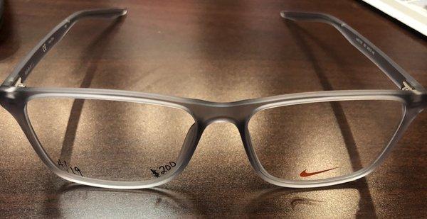 Love Nike's lightweight translucent grey frames!